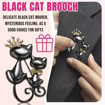 Брошь Высококачественная женская нишевая брошь в виде животного Креативная мультяшная брошь в виде капли масла Корсаж One Size чёрный
