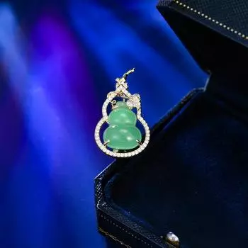 Брошь в форме тыквы из нефрита и циркония для женщин, высококачественный дизайн, антибликовый костюм, кардиган, аксессуары, корсаж золотой