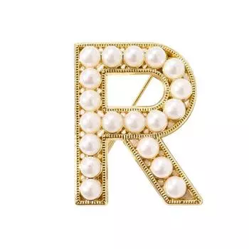 Брошь в классическом стиле, очаровательная брошь, булавка с буквой, модная брошь, модная булавка A