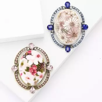 Брошь в стиле барокко из сплава с глазурью и цветком, эксклюзивная креативная женская одежда, корсаж, ювелирные изделия