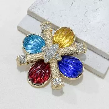 Брошь в стиле ретро в стиле барокко с крестом для женщин, легкая роскошная ретро-брошь с бриллиантами, элитный корсаж