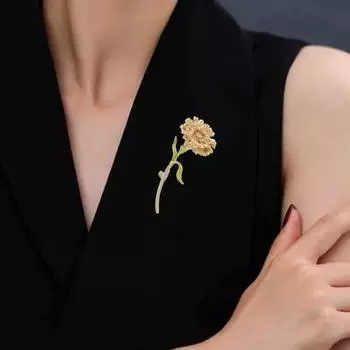 Брошь в виде цветка гвоздики с эмалью, капающая масляная булавка, износостойкая антикоррозийная брошь розовый
