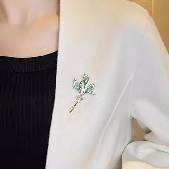 Брошь в виде цветка лилии, булавка на лацкан, ювелирные изделия, женские свадебные булавки, большие броши для женщин, брошь, аксессуары для одежды