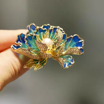 Брошь в виде цветка пиона для женщин, булавка на лацкан, креативный свадебный костюм для вечеринки