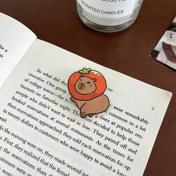 Брошь в виде фруктов Капибара Милая брошь в виде животного Капибара Модная акриловая брошь в виде капибары для вечеринки Orange