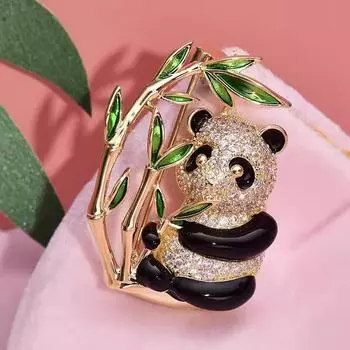 Брошь в виде гигантской панды в китайском стиле, высококачественная женская брошь, высококачественный дизайн, корсаж, булавка в виде животного, аксессуары