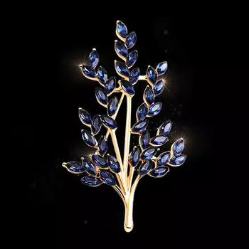 Брошь в виде колоса пшеницы, высококачественный женский универсальный хрустальный корсаж, нишевый дизайн, булавка, аксессуары для одежды