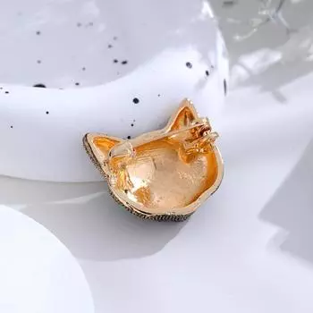 Брошь в виде котенка, нежная леопардовая головка, булавка для блейзера, кардигана, воротника в стиле ретро золотой