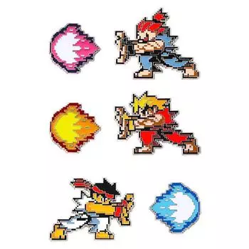 Брошь в виде кулака Street Fighter Flame Wave — уникальный игровой аксессуар CZ1286-6