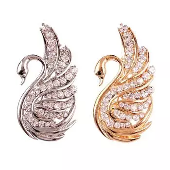 Брошь в виде лебедя Женская одежда Аксессуары Ювелирные изделия Подарок золотой