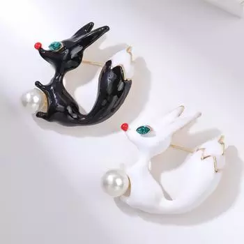 Брошь в виде лисы из сплава с маслом, темпераментная личность, разноцветная булавка, пальто, сумка, аксессуары