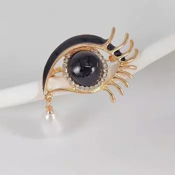 Брошь в виде мультяшного глаза в стиле барокко — европейская и американская брошь в стиле ретро для аксессуаров к женскому костюму Baroque Eyes чёрный