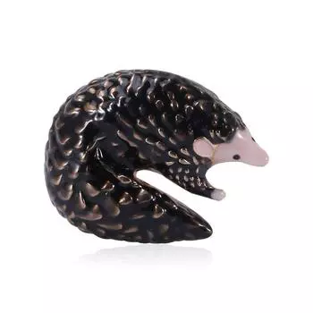 Брошь в виде панголина из сплава, модная креативная брошь в виде животного, универсальная булавка для одежды золотой