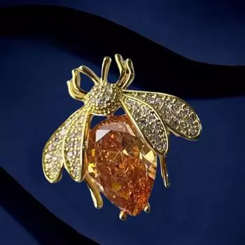 Брошь в виде пчелы с бриллиантами, женская, высокого класса, темпераментная, персонализированная, корсажная, нишевая, легкая, роскошная, универсальная, аксессуары для костюма
