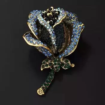 Брошь в виде преувеличенной розы, изысканная женская ретро-брошь высокого класса, нишевый дизайн, булавка, костюм и аксессуары