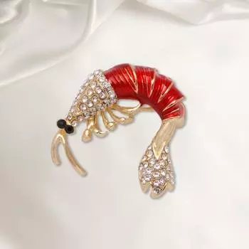 Брошь в виде рака с эмалью «Капелька масла», простая оправа из бриллиантов, красно-синяя брошь в виде капли масла, пряжка для воротника. синий