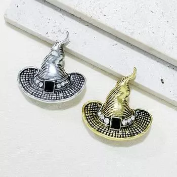 Брошь в виде шляпы ведьмы из сплава, универсальные аксессуары для костюма на Хэллоуин