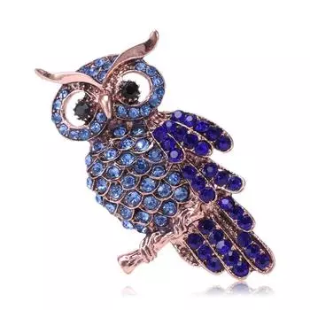 Брошь в виде совы, стильная простая ретро-брошь, модные аксессуары для одежды