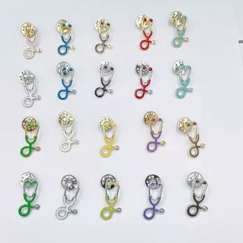 Брошь в виде стетоскопа в виде мультяшного доктора - Креативные европейские и американские украшения