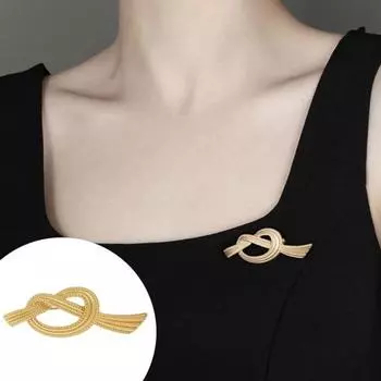 Брошь во французском стиле, однотонная, нержавеющая сталь, изысканная, винтажная, полая, цветная, роскошная сумка, воротник, шарф, шляпа