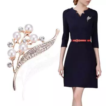 Брошь Жемчужина Одежда Булавка Ювелирные Изделия Цветок Брошь Брошь Брошь Женская Одежда Аксессуары Брошь золотой