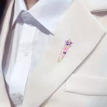 Брошь, значок, цветочная одежда, одинаковые устойчивые к ржавчине креативные женские бейджи, аксессуары, женские аксессуары F