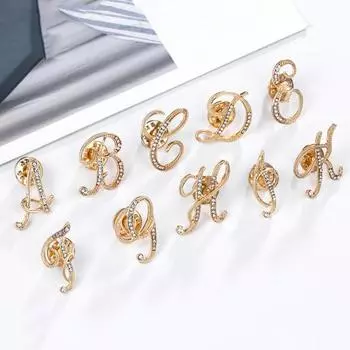 Брошь-значок с геометрическим рисунком, цветная прочная булавка с 26 английскими буквами, женские украшения A