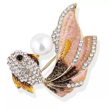 Броши булавки Броши с цветным градиентом в виде золотой рыбки объемные броши для женщин броши броши прозрачные держатели для брошей 3.8*4cm