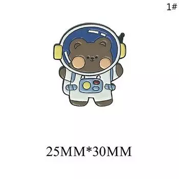 Броши для пары астронавтов. Пара симпатичных булавок из сплава. Украшения в виде мультяшных значков.