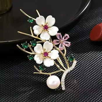 Броши для пожилых людей, брошь в виде цветка, листа, булавки для женщин, костюм, подвеска, модные броши, ювелирные изделия золотой