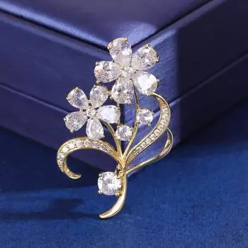 Броши для пожилых людей, брошь в виде цветка, листа, булавки для женщин, костюм, подвеска, модные броши, ювелирные изделия золотой