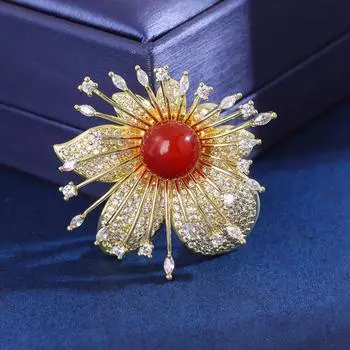 Броши для пожилых людей, брошь в виде цветка, листа, булавки для женщин, костюм, подвеска, модные броши, ювелирные изделия золотой