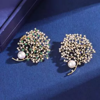 Броши для пожилых людей, брошь в виде цветка, листа, булавки для женщин, костюм, подвеска, модные броши, ювелирные изделия золотой