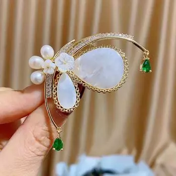 Броши для пожилых людей, брошь в виде цветка, листа, булавки для женщин, костюм, подвеска, модные броши, ювелирные изделия золотой