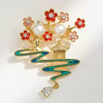 Броши для пожилых людей, брошь в виде цветка, листа, булавки для женщин, костюм, подвеска, модные броши, ювелирные изделия золотой