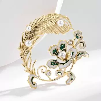 Броши для пожилых людей, брошь в виде цветка, листа, булавки для женщин, костюм, подвеска, модные броши, ювелирные изделия золотой
