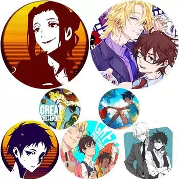 Броши-монеты японского аниме для женщин, милый значок манги, рюкзак, бижутерия, аксессуары, памятные подарки для фанатов