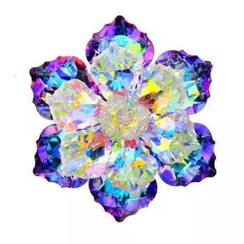 Броши с блестящими хрустальными цветами для женщин, зимняя модная булавка ручной работы, 20 цветов, аксессуары для вечеринок красный