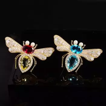 Броши с насекомыми-пчелами и вспышками для женщин, одежда, украшения, аксессуары для вечеринок