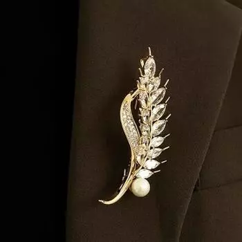 Броши с пшеничным жемчугом, булавка для женской одежды, пальто, ювелирные изделия, аксессуары для вечеринок, подарки 1pc