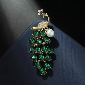 Броши с жемчугом и павлином для женщин, одежда, пальто, аксессуары для вечеринок, подарки синий