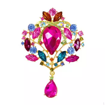 Броши со стразами, хрустальная брошь, аксессуары для костюмов, ювелирные изделия, женская декоративная булавка для Colorful