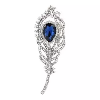 Броши со стразами и перьями для женщин, 3 цвета, классические листья, цветы, повседневные офисные броши, булавки, подарки