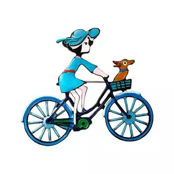 Броши в японском стиле с милым щенком, велосипедные броши для женщин, индивидуальные повседневные броши из мультяшного сплава для девочек, женские ювелирные изделия, подарки