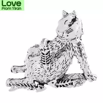 Броши в виде кошки для женщин, милые винтажные броши в виде рыбы, домашних животных, вечеринок, повседневные броши-булавки, подарки