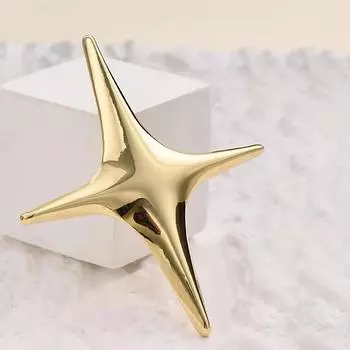 Броши в виде креста и звезды в стиле панк-рока, темпераментный Иисус, брошь на удачу, булавки для мужчин и женщин, украшения для рубашек золотой