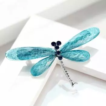 Броши в виде стрекоз из кристаллов для женщин, брошь из сплава, насекомые, праздничные булавки, подарки розовый