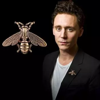 Броши высокого качества, маленькая брошь в виде свежей пчелы, ретро, мужская металлическая булавка для воротника костюма one size золотой