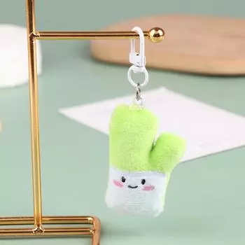 Брат Зеленый Лук Брелок Милый Зеленый Лук Брелок Овощной Плюшевый Кулон Мягкая Кукла Брелок Рюкзак Автомобильная Сумка Ключ Декор