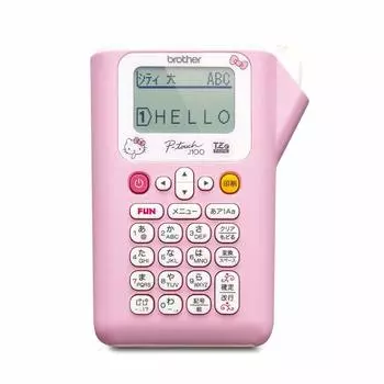 Brother Industries этикет-райтер Peatouch Kitty Pink PT-J100KTP (Ширина ленты TZe 3,5 мм~12 мм)